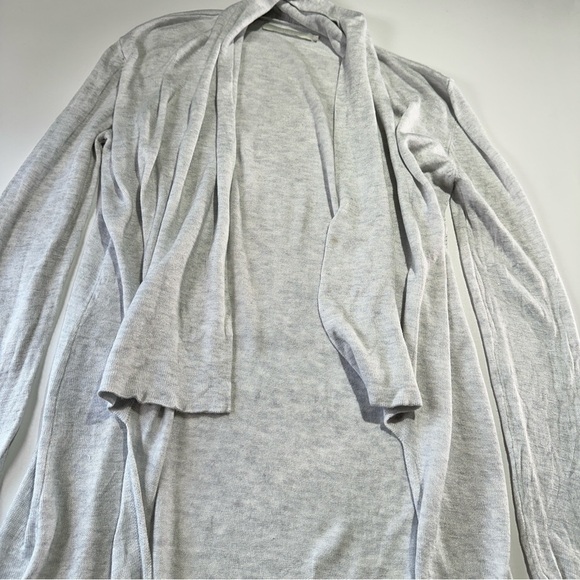 One Grey Day open cardigan lightweight viscose longline drape gray Large - Picture 5 of 11